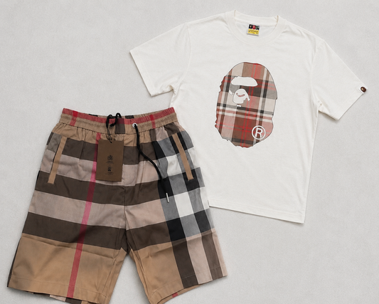 Ensemble T-shirt & Short à Carreaux